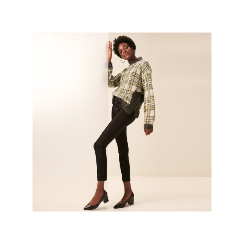 Nine West Plaid Boxy Sweater - Size XL